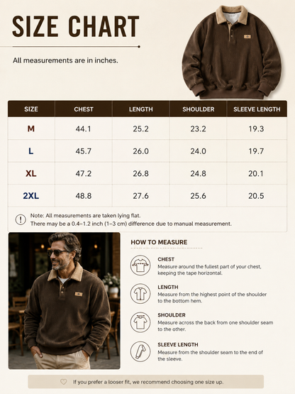 🍂 Autumn Winter Corduroy Sweater 🧥🤎 Cozy Fleece Lined Stylish Vintage Streetwear Long Sleeve Outfit