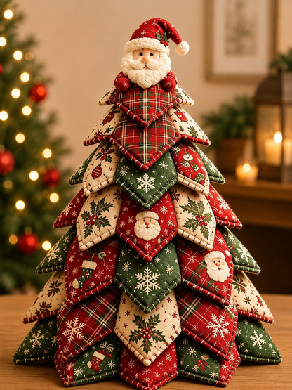 🎅 Christmas Tree DIY Kit 🎄🎁 Festive Patchwork Fabric Craft Cute Tabletop Holiday Decor Centerpiece