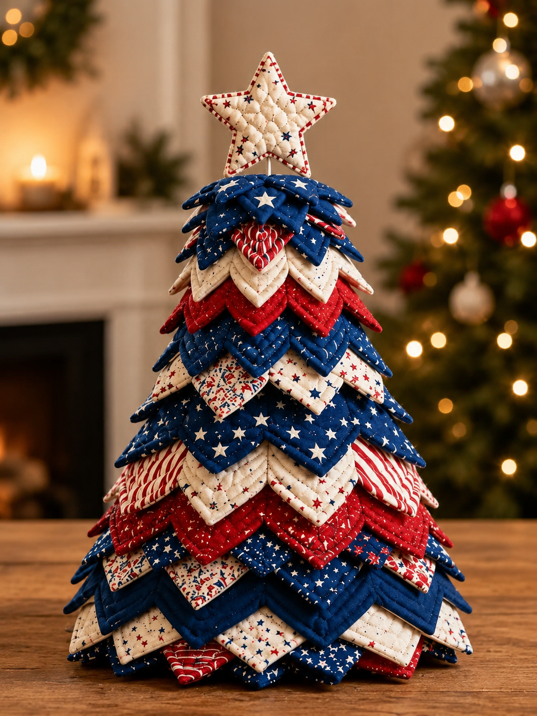 🎅 Christmas Tree DIY Kit 🎄🎁 Festive Patchwork Fabric Craft Cute Tabletop Holiday Decor Centerpiece