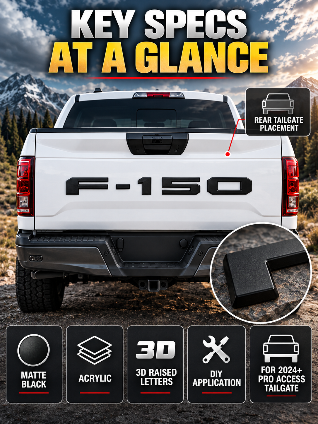 🛠️Ford F-150 Pickup Tailgate Letter Decals