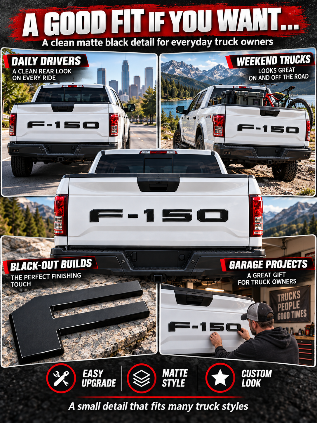 🛠️Ford F-150 Pickup Tailgate Letter Decals