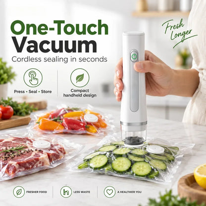 Cordless Vacuum Sealer & Reusable Vacuum Bags