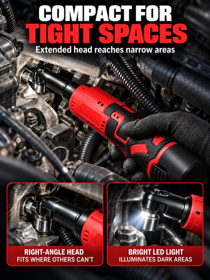 🔧 Auto Tool Deal – Cordless Right-Angle Ratchet Wrench ⚙️ 3/8-Inch High-Torque Power Tool for Fast Bolt & Nut Removal 🚗