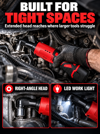 🔧 Auto Tool Deal – Cordless Right-Angle Ratchet Wrench ⚙️ 3/8-Inch High-Torque Power Tool for Fast Bolt & Nut Removal 🚗
