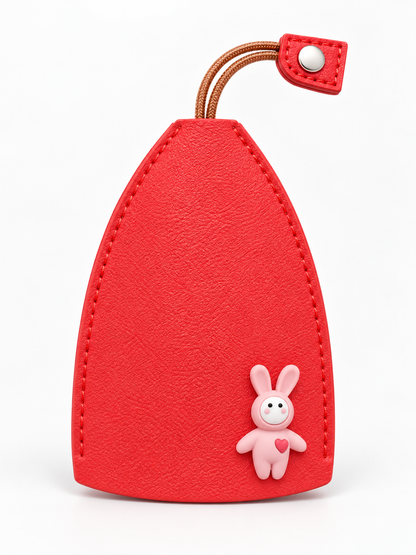 🎀 Cute Gift Deal – Cartoon Pull-Out Key Pouch 🔑 Portable Leather Holder with Quick-Access Design for Scratch-Free Key Storage ✨