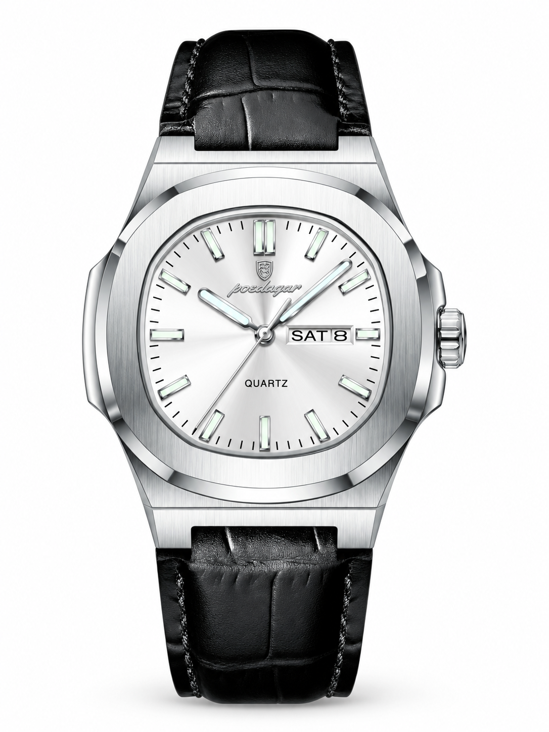 ⌚ Style Deal – Men’s Waterproof Analog Watch ✨ Sporty Quartz Timepiece with Date-Day Display & Comfortable Leather-Style Strap 🎁
