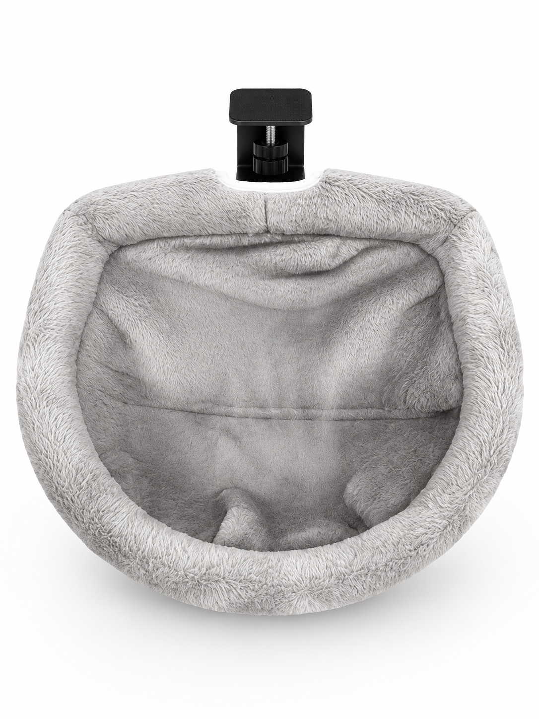 🐱 Pet Comfort Deal – Round Clamp-On Cat Desk Perch 💤 Cozy 16.5″ Bed for Safe Window or Workspace Lounging ✨