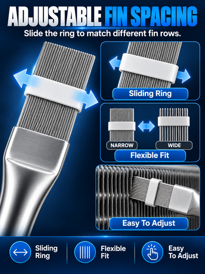 ❄️ AC Care Deal – Adjustable Fin Straightener Tool 🛠️ Stainless Steel Comb for Cleaning & Restoring Air Conditioner and Radiator Fins ✨