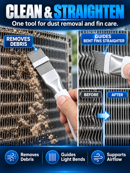 ❄️ AC Care Deal – Adjustable Fin Straightener Tool 🛠️ Stainless Steel Comb for Cleaning & Restoring Air Conditioner and Radiator Fins ✨
