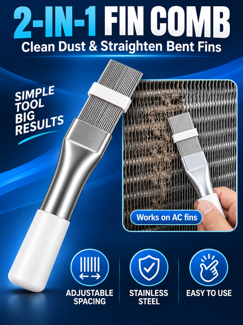 ❄️ AC Care Deal – Adjustable Fin Straightener Tool 🛠️ Stainless Steel Comb for Cleaning & Restoring Air Conditioner and Radiator Fins ✨