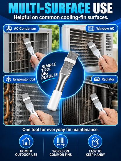 ❄️ AC Care Deal – Adjustable Fin Straightener Tool 🛠️ Stainless Steel Comb for Cleaning & Restoring Air Conditioner and Radiator Fins ✨