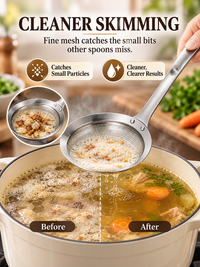 Oil-skimming ladle