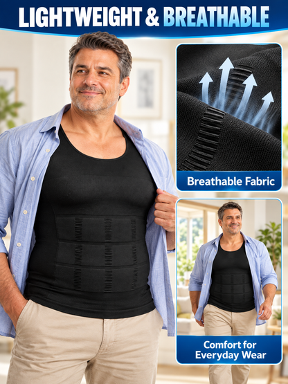 🏋️ Fitness Deal – Men’s Compression Tank Top 💪 Sleeveless Crew Neck Base Layer for Running, Training & Everyday Wear ✨