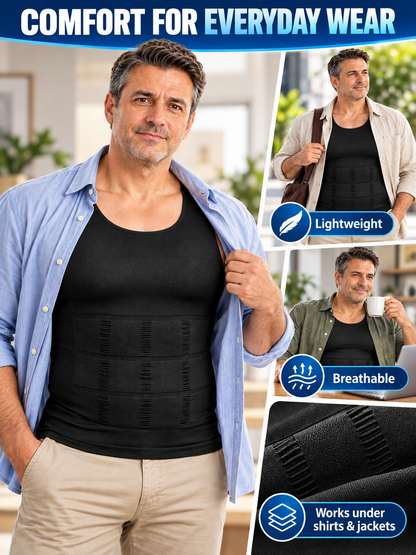 🏋️ Fitness Deal – Men’s Compression Tank Top 💪 Sleeveless Crew Neck Base Layer for Running, Training & Everyday Wear ✨