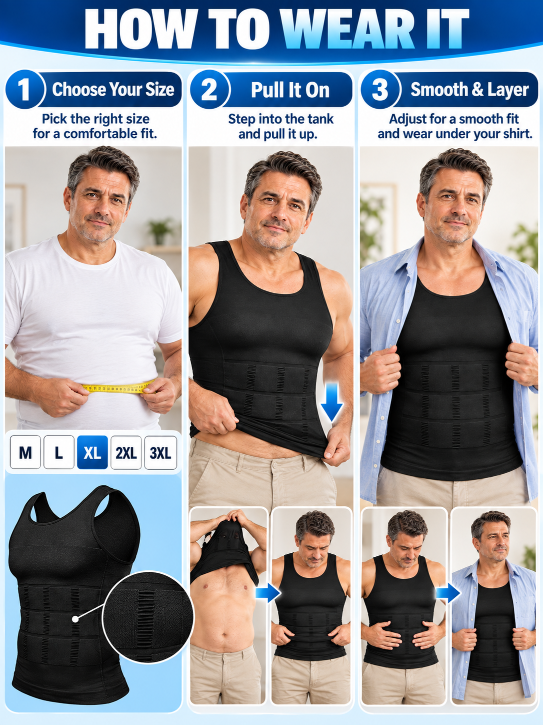 🏋️ Fitness Deal – Men’s Compression Tank Top 💪 Sleeveless Crew Neck Base Layer for Running, Training & Everyday Wear ✨