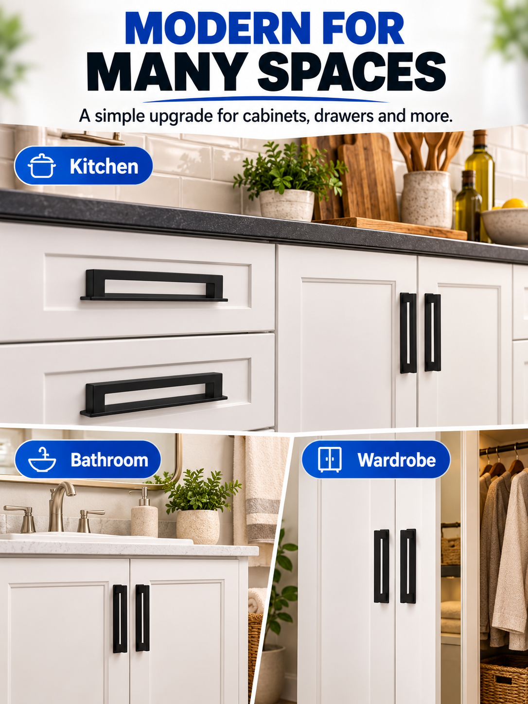 🏠 Home Upgrade Deal – 8×6″ Self-Adhesive Sliding Door Handles 🖤 Easy-Install Cabinet Pulls for Cupboards, Closets & Furniture ✨