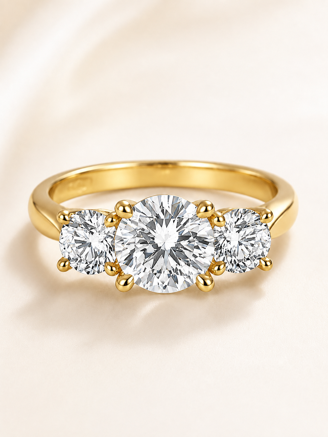 💎 Luxury Engagement Ring 💍✨ Elegant 18K Gold Plated Moissanite Wedding Promise Ring for Women