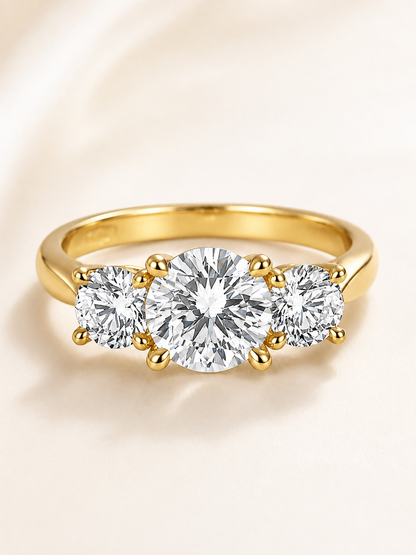 💎 Luxury Engagement Ring 💍✨ Elegant 18K Gold Plated Moissanite Wedding Promise Ring for Women