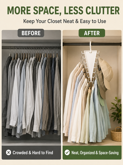 🧥👜 Space Saving Clothes Hangers 👚 Multifunctional Non Slip Wardrobe Organizers for Shirts Pants Skirts Scarves & Bags