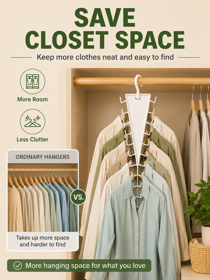 🧥👜 Space Saving Clothes Hangers 👚 Multifunctional Non Slip Wardrobe Organizers for Shirts Pants Skirts Scarves & Bags