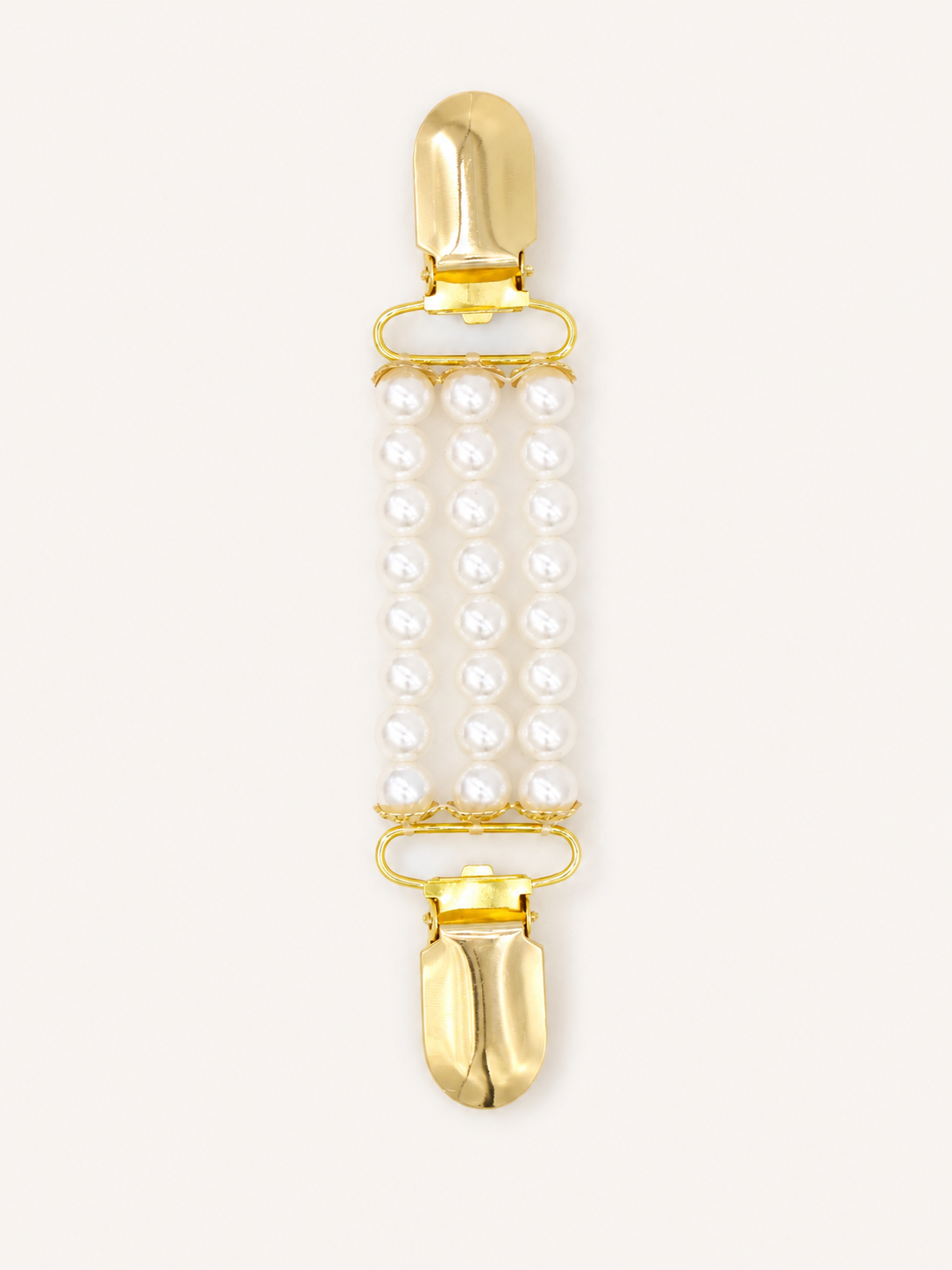 👗 Elegant Sweater Chain 💎 Stylish Pearl Clip On Chain with Golden Duck Buckle for Dresses Cardigans & Clothing