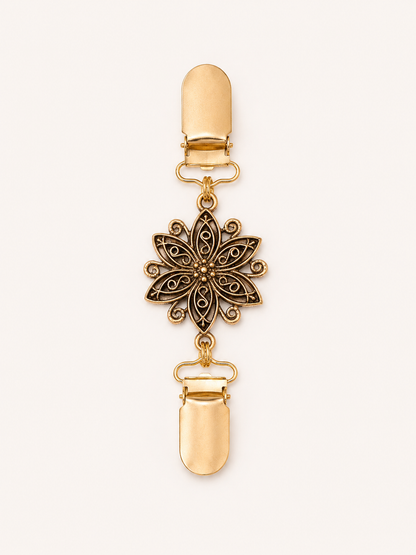 👗 Elegant Sweater Chain 💎 Stylish Pearl Clip On Chain with Golden Duck Buckle for Dresses Cardigans & Clothing