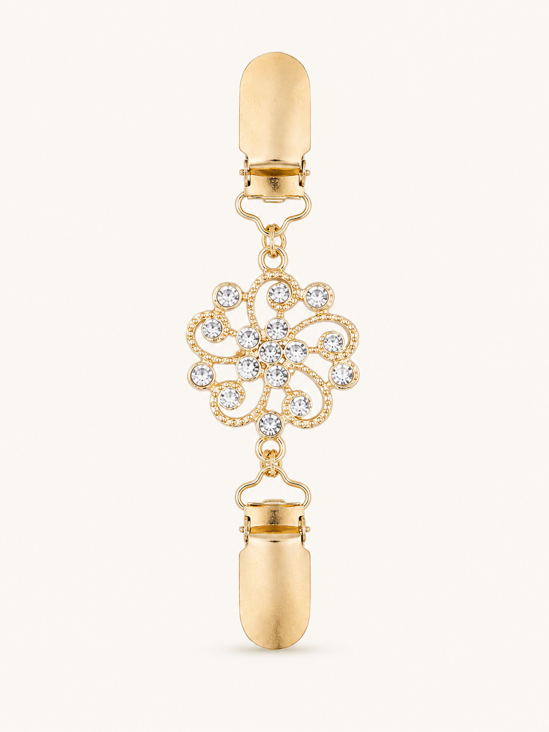 👗 Elegant Sweater Chain 💎 Stylish Pearl Clip On Chain with Golden Duck Buckle for Dresses Cardigans & Clothing