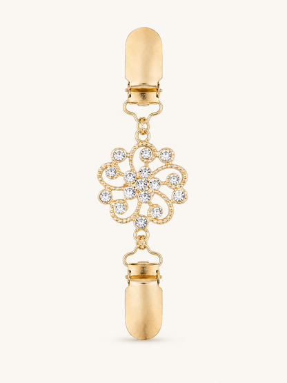 👗 Elegant Sweater Chain 💎 Stylish Pearl Clip On Chain with Golden Duck Buckle for Dresses Cardigans & Clothing