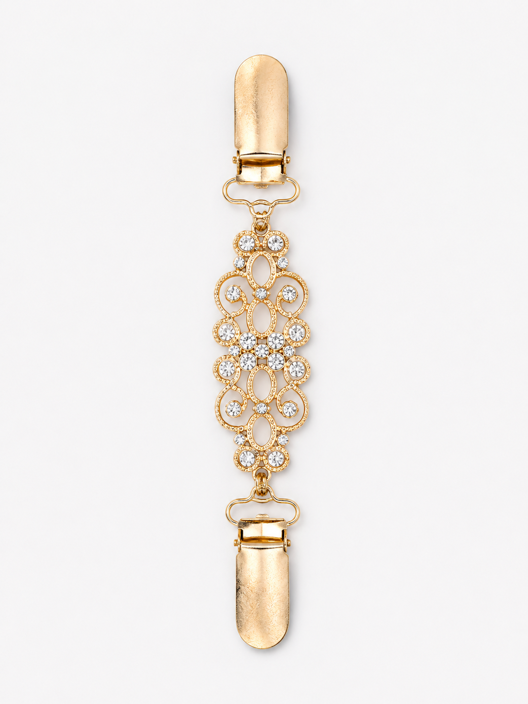 👗 Elegant Sweater Chain 💎 Stylish Pearl Clip On Chain with Golden Duck Buckle for Dresses Cardigans & Clothing