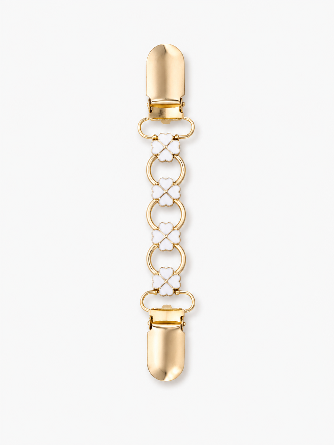 👗 Elegant Sweater Chain 💎 Stylish Pearl Clip On Chain with Golden Duck Buckle for Dresses Cardigans & Clothing