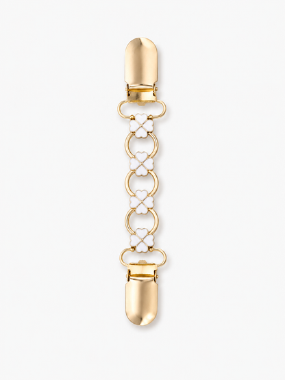 👗 Elegant Sweater Chain 💎 Stylish Pearl Clip On Chain with Golden Duck Buckle for Dresses Cardigans & Clothing