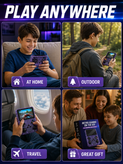 🎮 Retro Handheld Game Console 🕹️🔥 Portable 3.5 Inch IPS Gaming Device with 3000mAh Battery