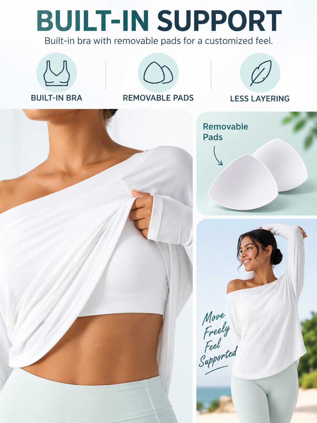 🔥 Activewear Deal – Asymmetrical Long-Sleeve Training Top 🧘‍♀️ Built-In Support & Quick-Dry Comfort for Yoga, Gym & Everyday Moves 💪