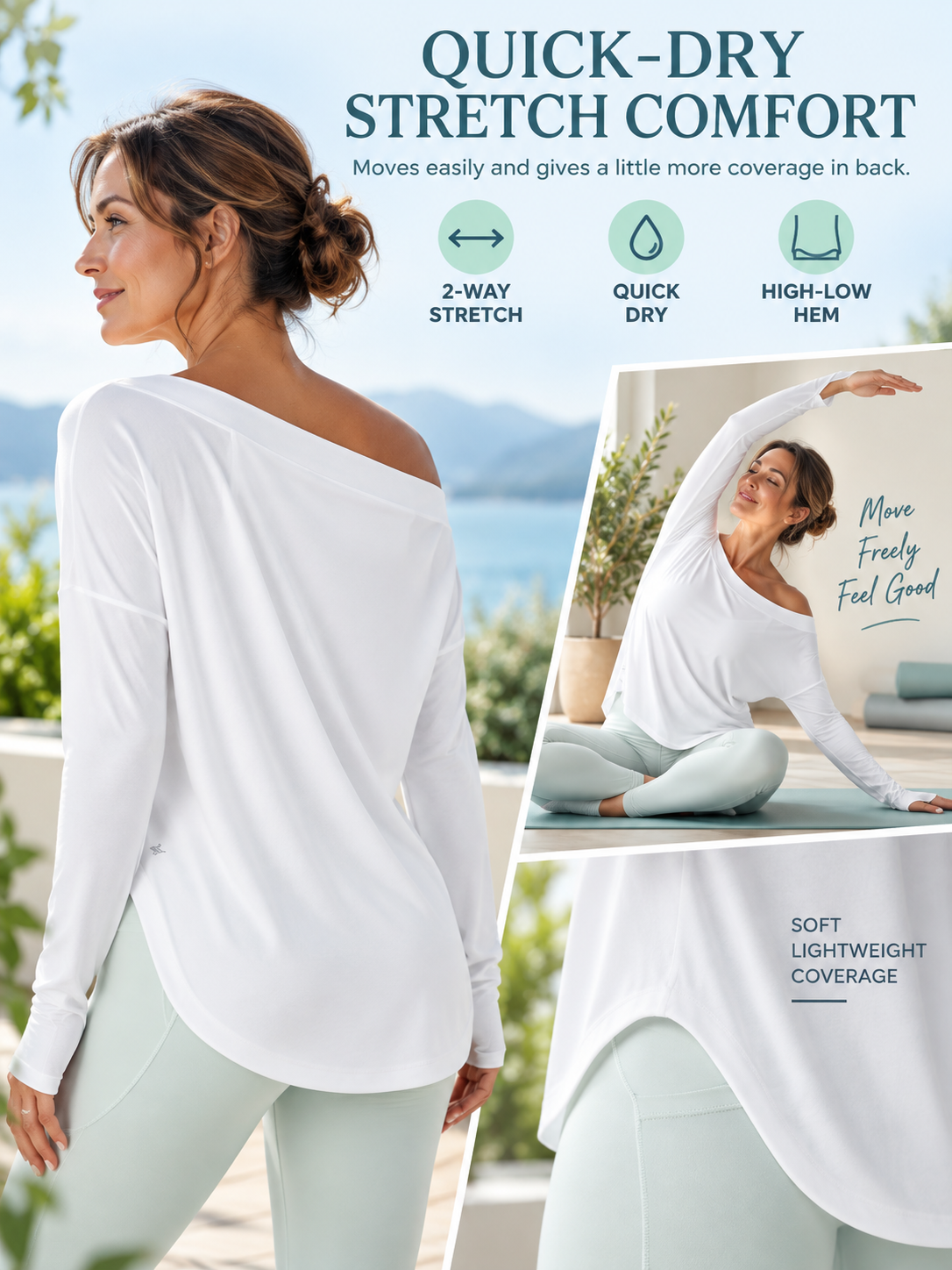 🔥 Activewear Deal – Asymmetrical Long-Sleeve Training Top 🧘‍♀️ Built-In Support & Quick-Dry Comfort for Yoga, Gym & Everyday Moves 💪