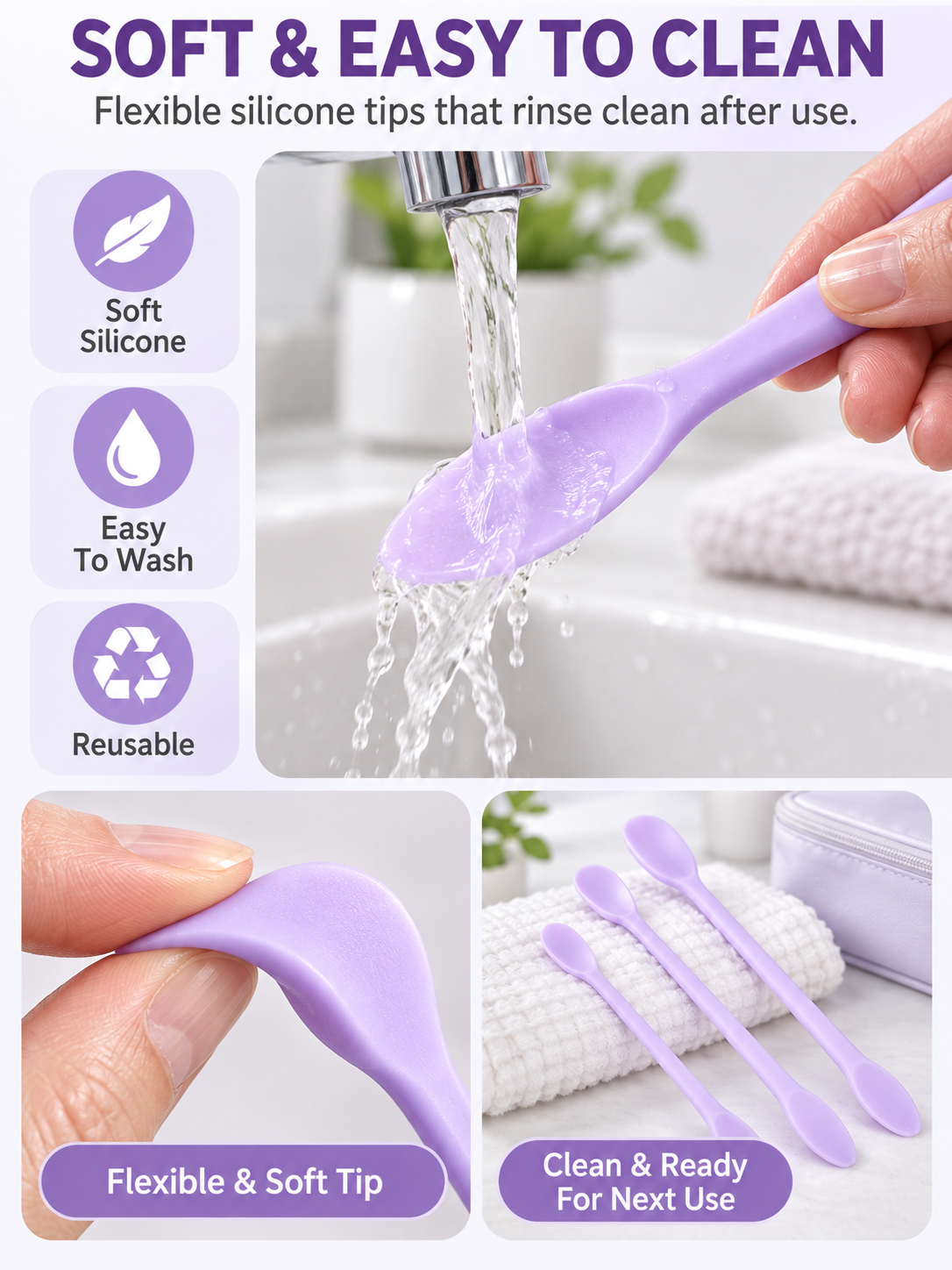 ✨ Beauty Tool Deal – 3-Piece Silicone Jar Applicators 💄 Easy Scoop & Scrape for Skincare, Makeup & Creams 🧴