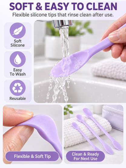 ✨ Beauty Tool Deal – 3-Piece Silicone Jar Applicators 💄 Easy Scoop & Scrape for Skincare, Makeup & Creams 🧴