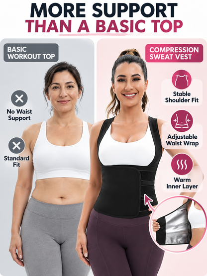 🔥 Fitness Deal – Women's Zip-Up Sculpting Vest 💪 Snug Support & Flexible Comfort for Gym, Running & Training 🏃‍♀️