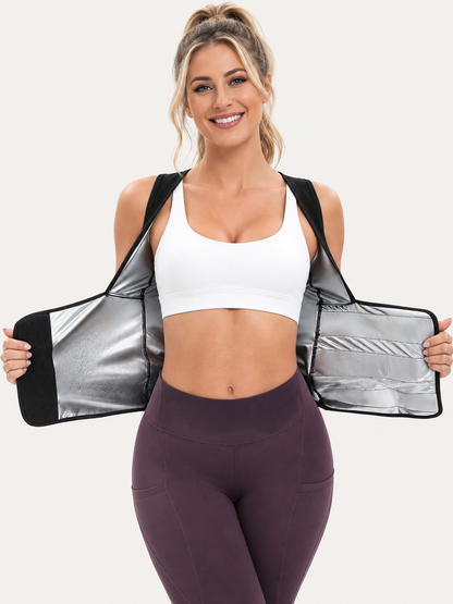 🔥 Fitness Deal – Women's Zip-Up Sculpting Vest 💪 Snug Support & Flexible Comfort for Gym, Running & Training 🏃‍♀️