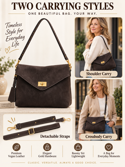 👜 Style Deal –💫 Chic Vegan Leather Envelope Crossbody Bag ✨