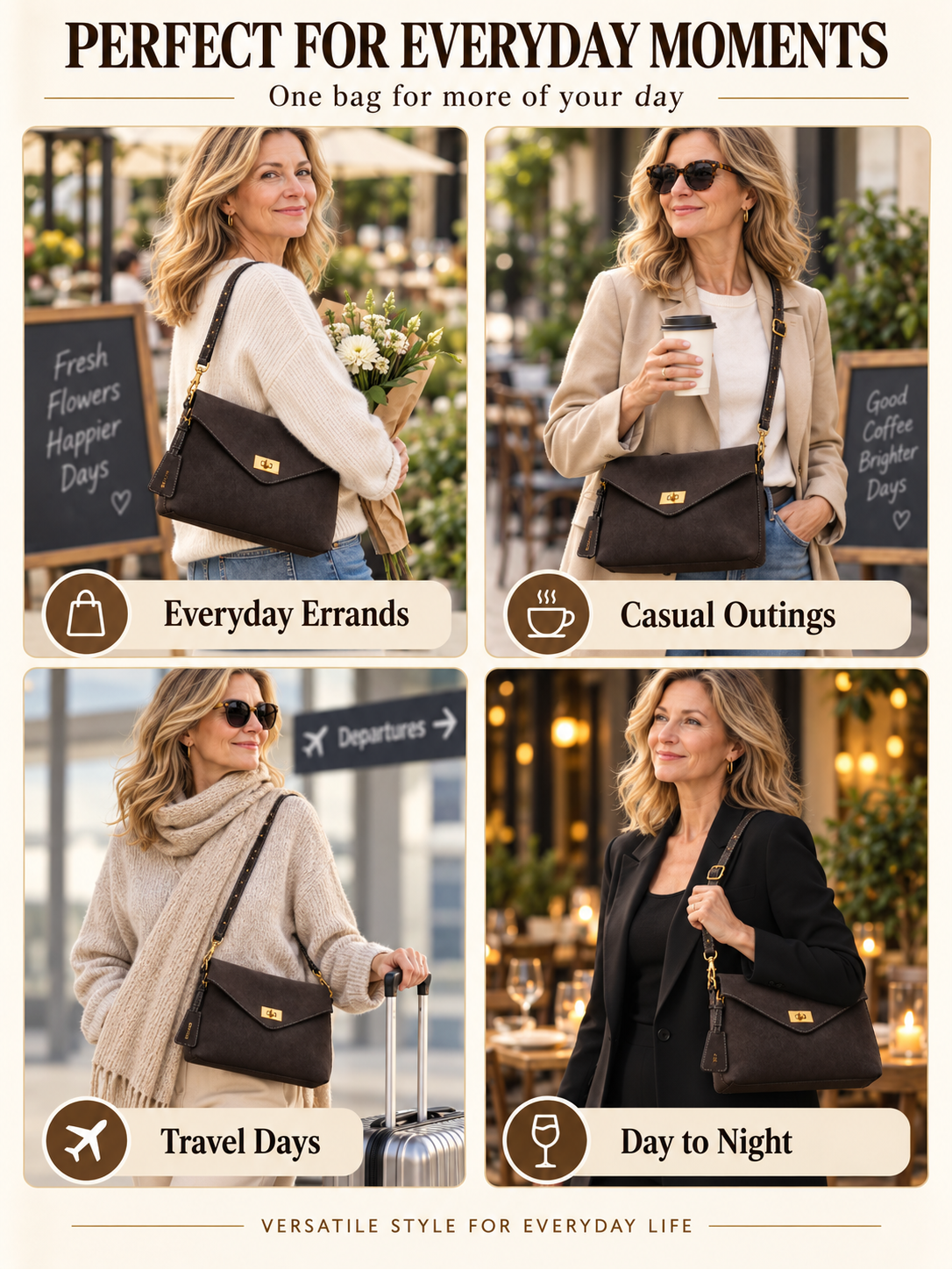 👜 Style Deal –💫 Chic Vegan Leather Envelope Crossbody Bag ✨