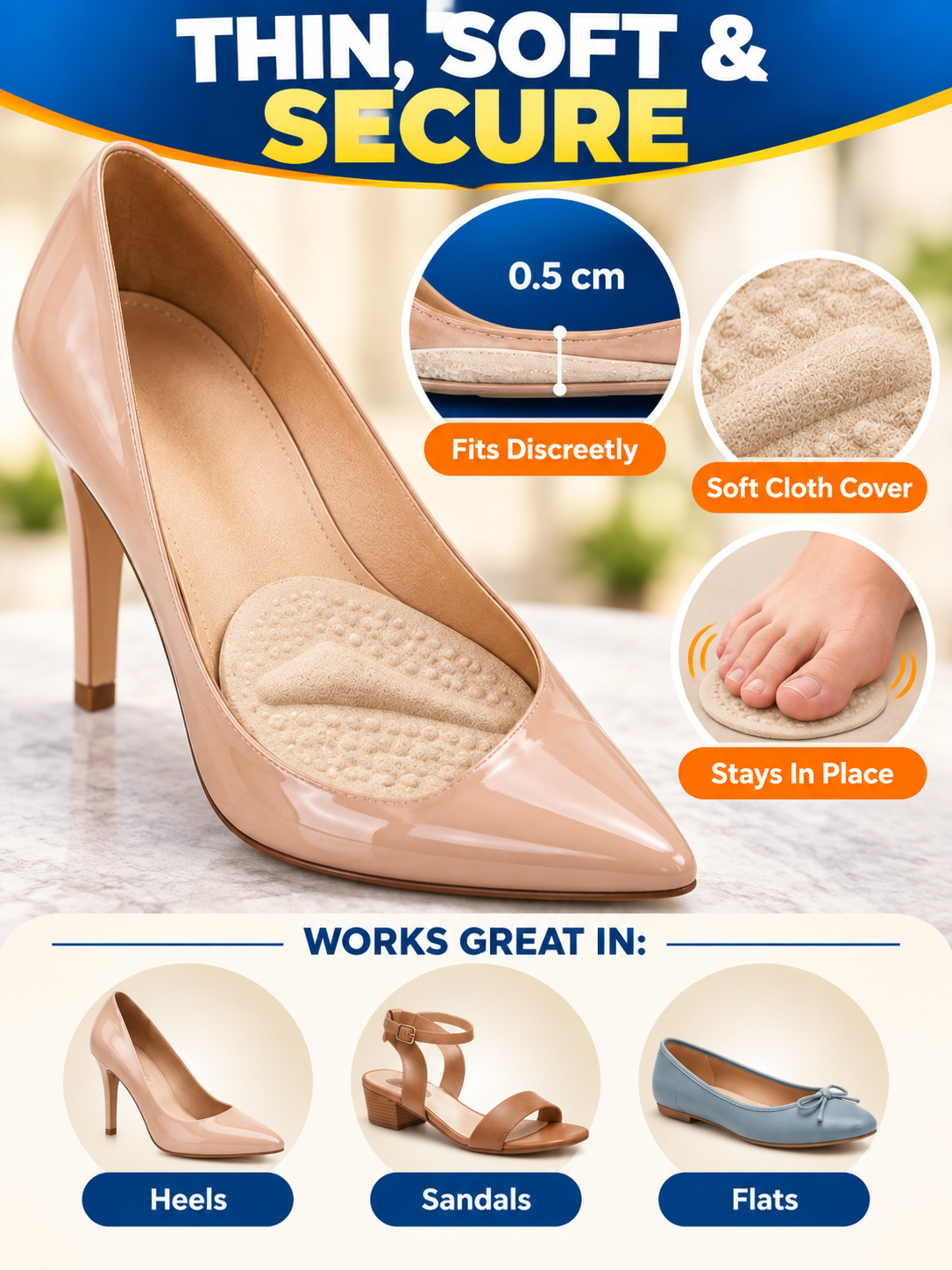 ✨ Comfort Deal – Soft Forefoot Shoe Cushions 👣 Everyday Support for Office, Walking & Long Hours 💕