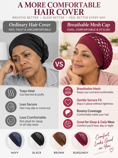 ✨ Beauty Deal – Soft Hair Bonnets 💤 Gentle Nighttime Coverage for Hair Care & Shower Use 🛁