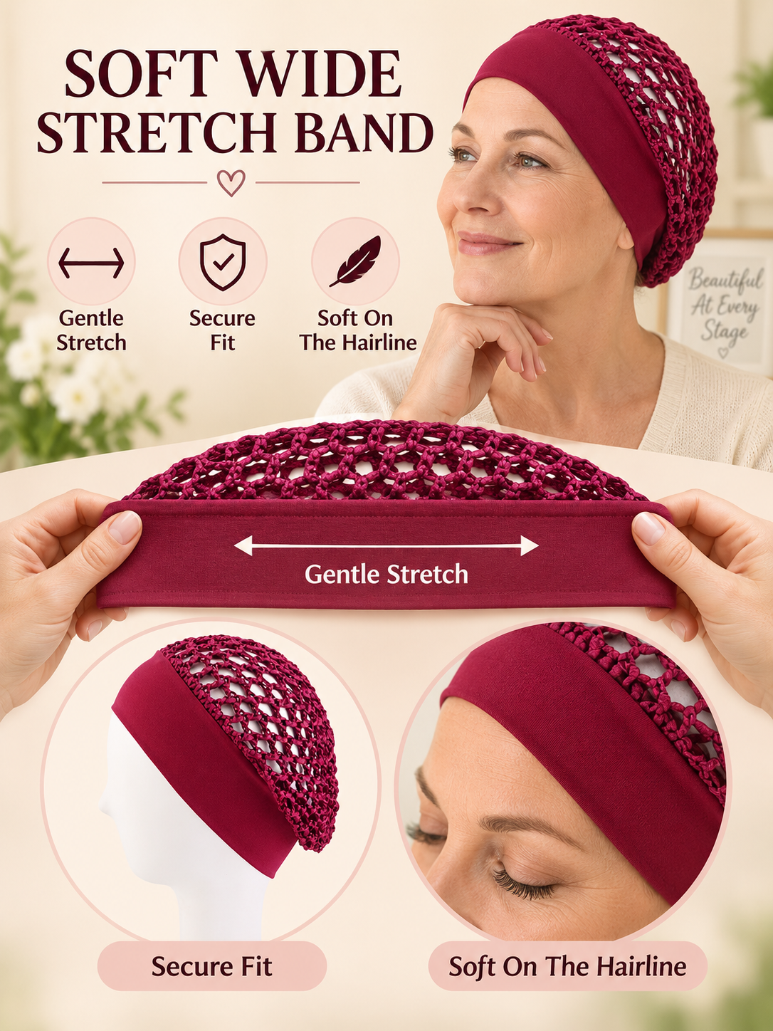 ✨ Beauty Deal – Soft Hair Bonnets 💤 Gentle Nighttime Coverage for Hair Care & Shower Use 🛁