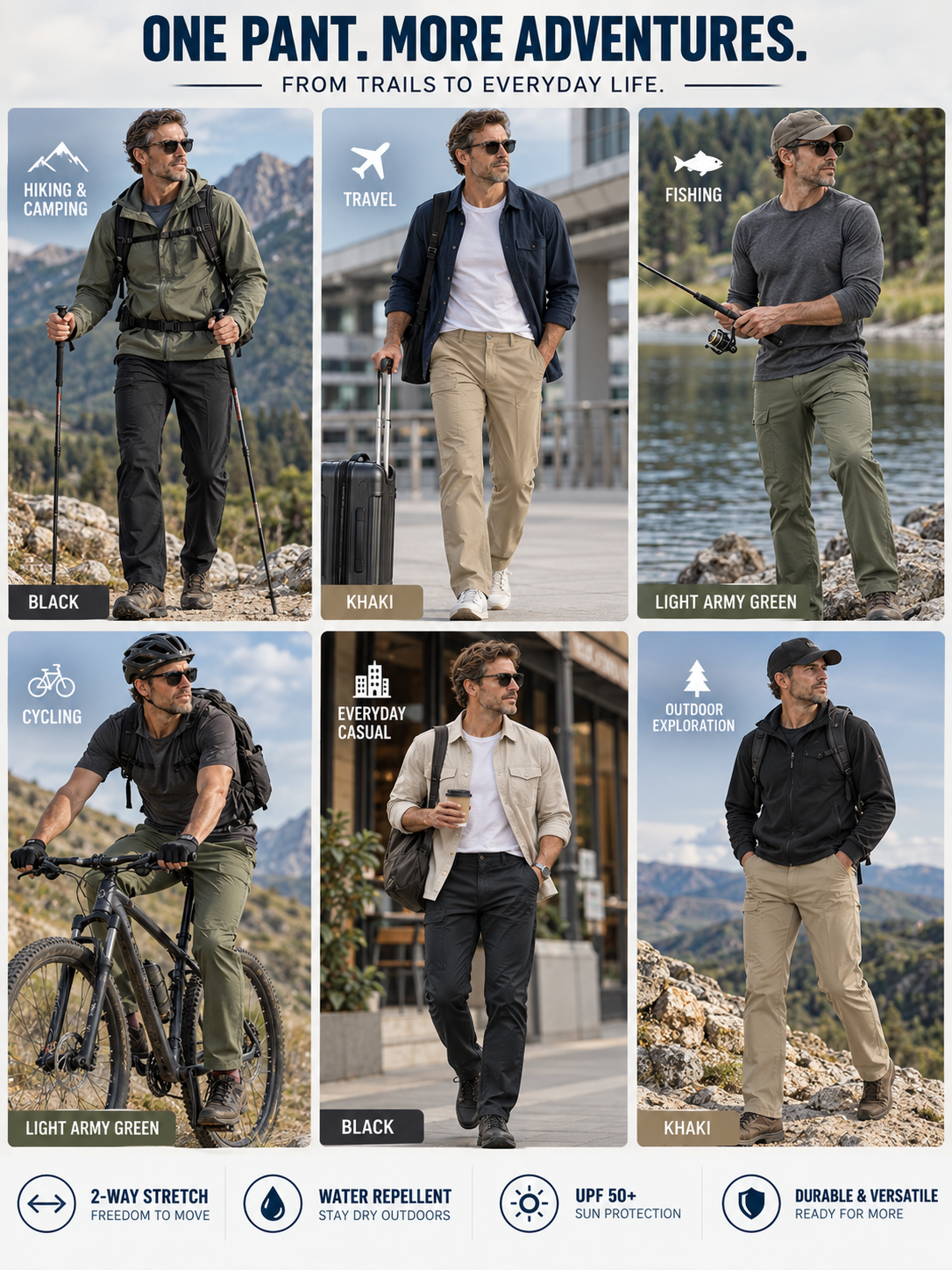 🔥 Outdoor Gear Deal – 🌲Men’s Performance Trekking Pants 🏔️