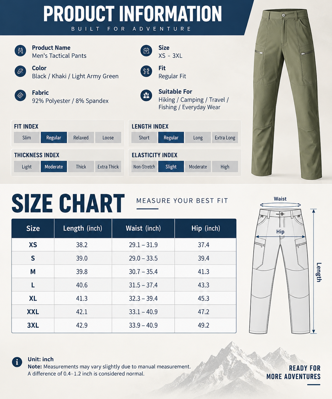 🔥 Outdoor Gear Deal – 🌲Men’s Performance Trekking Pants 🏔️