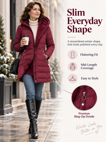 ❄️ Winter Deal – Women’s Hooded Down Coat 🧥 Warm, Windproof & Water-Resistant Outerwear for Commuting and Outdoor Adventures 🏔️