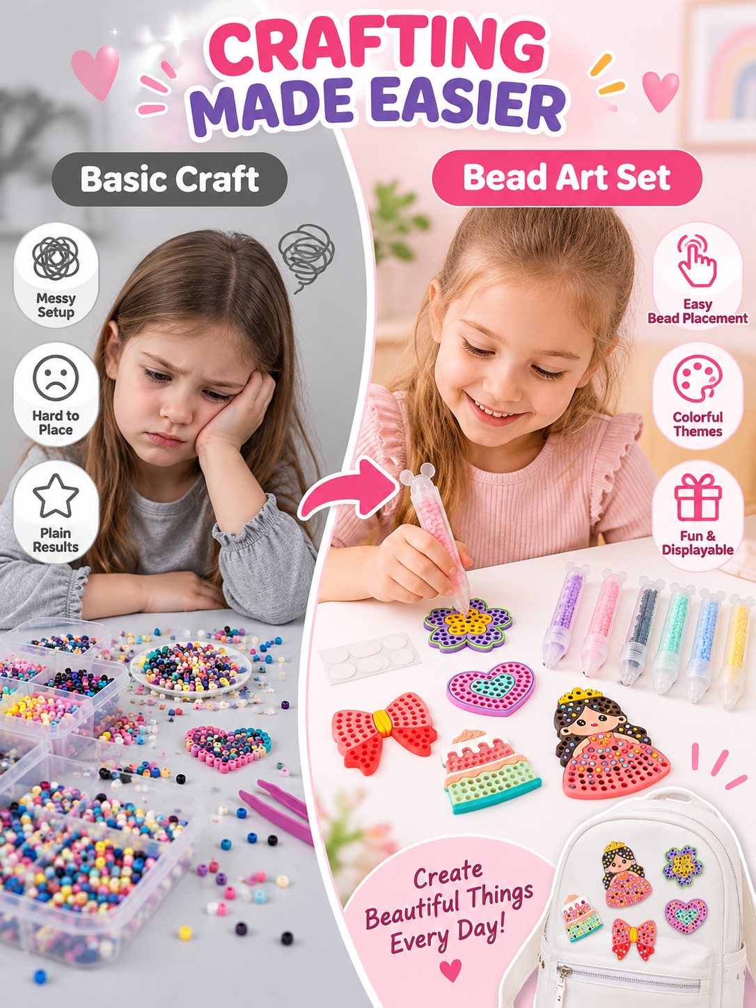 ✨ Creative Fun Deal – Kids Gem Art Pen 🎨 Easy DIY Craft Tool for Bead Painting & Parent-Child Play 💎