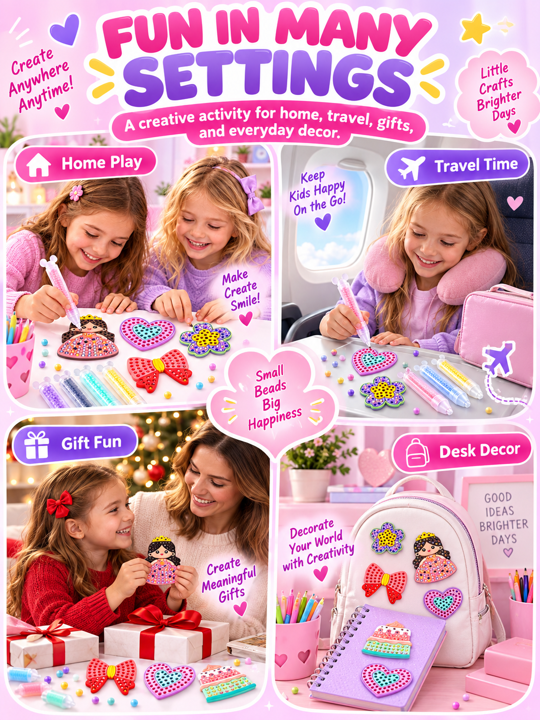 ✨ Creative Fun Deal – Kids Gem Art Pen 🎨 Easy DIY Craft Tool for Bead Painting & Parent-Child Play 💎