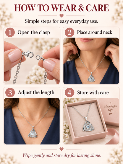 ✨ Jewelry Deal – Women’s Celtic Knot Birthstone Necklace 💎 Elegant Pendant Symbolizing Love, Faith & Unity 💕
