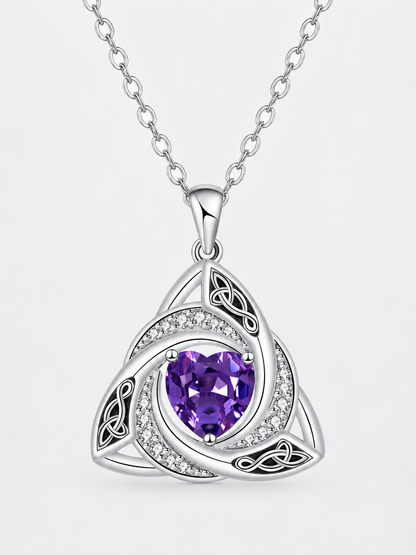 ✨ Jewelry Deal – Women’s Celtic Knot Birthstone Necklace 💎 Elegant Pendant Symbolizing Love, Faith & Unity 💕